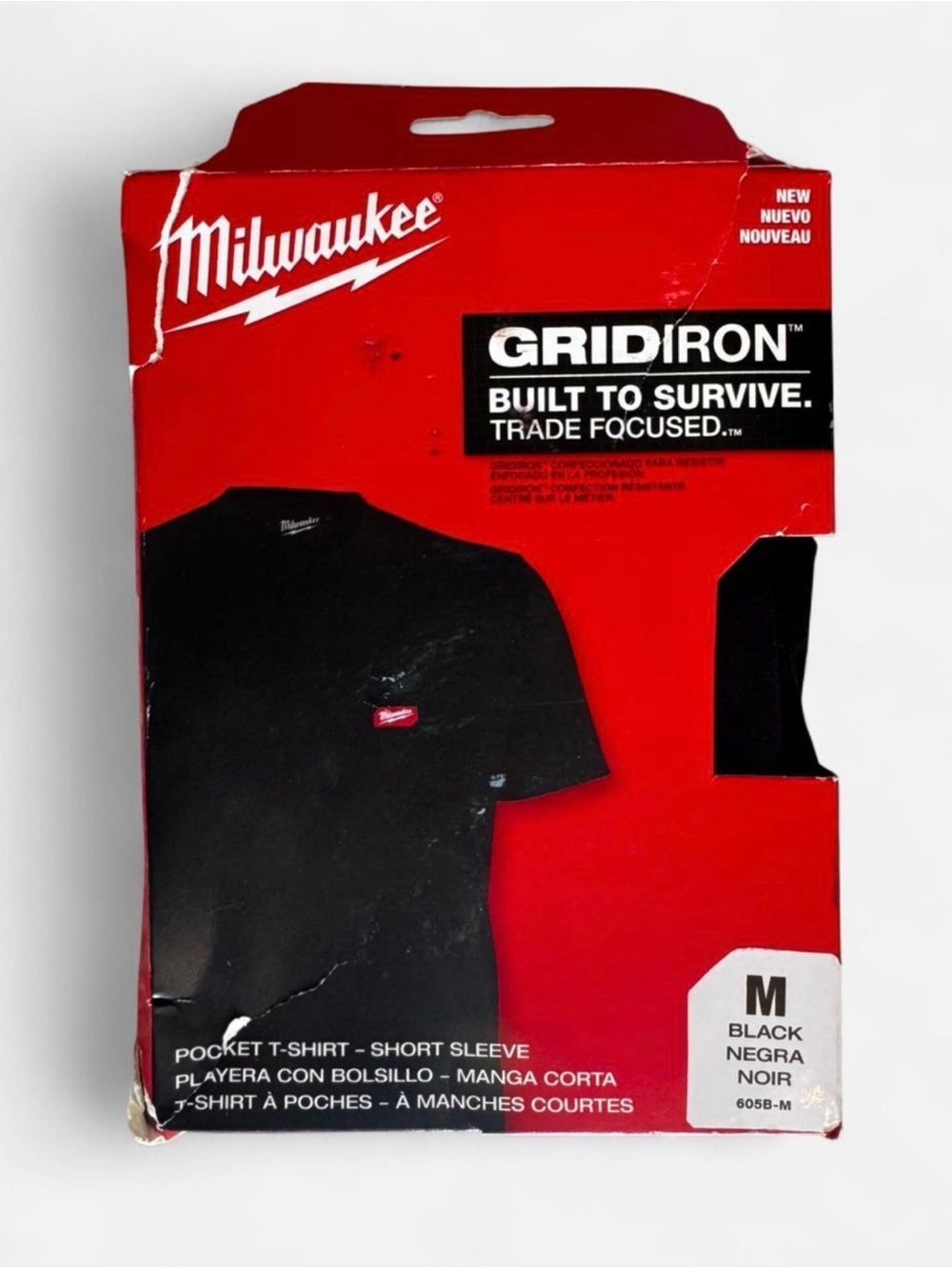 Men’s Milwaukee Black GridIron Pocket T-Shirt - Short Sleeve